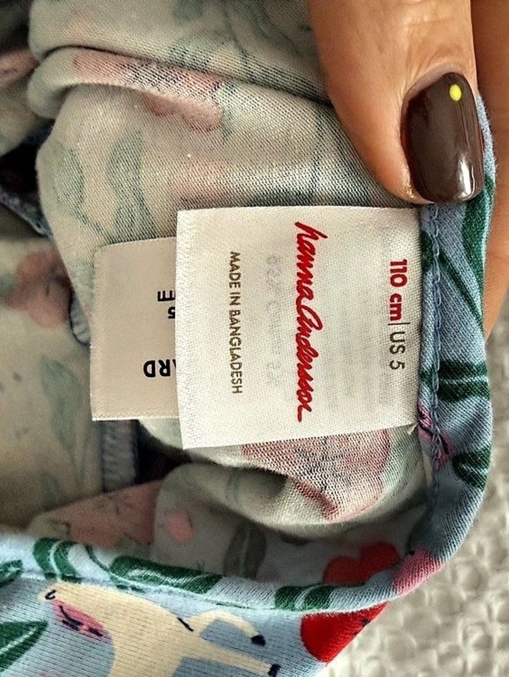 Hannah Anderson Floral Unicorn Dress Blue & Red, Size 5T, Skater Dress- like new - Picture 3 of 3